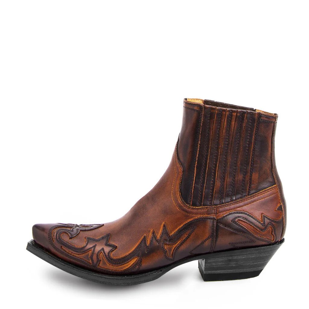 Unisex Cowboystiefel aus Leder mit spitzer Spitze | Tarani