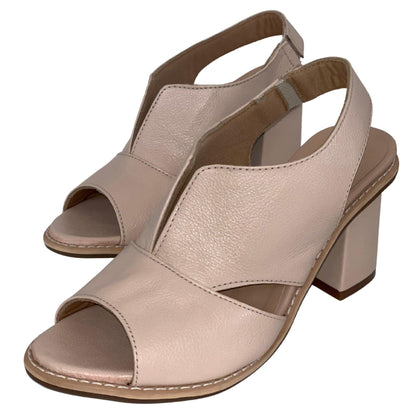 LeatherLux | Damen-Ledersandalen mit klobigem Absatz