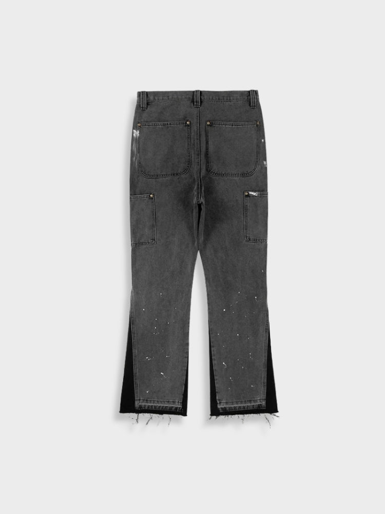 Vintage-Hosen – Herren-Denim-Jeans mit Flicken | Bornelo