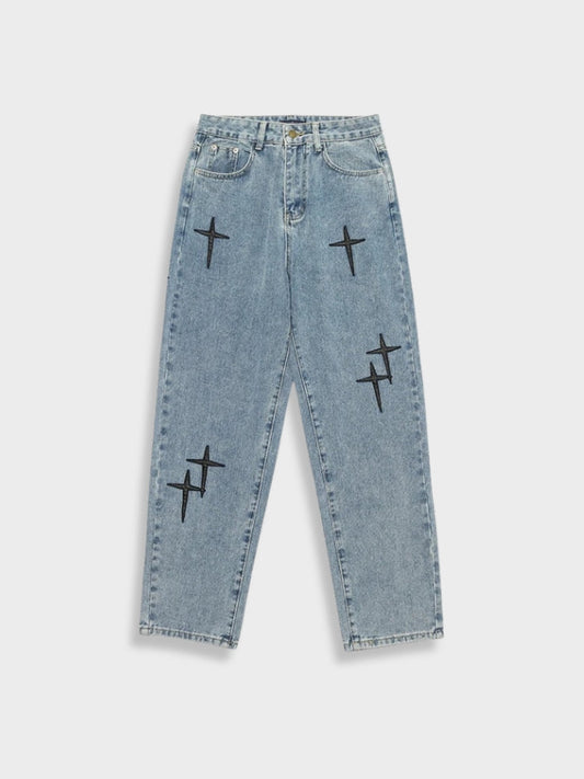 Arosa | Cross-Patchwork-Jeans