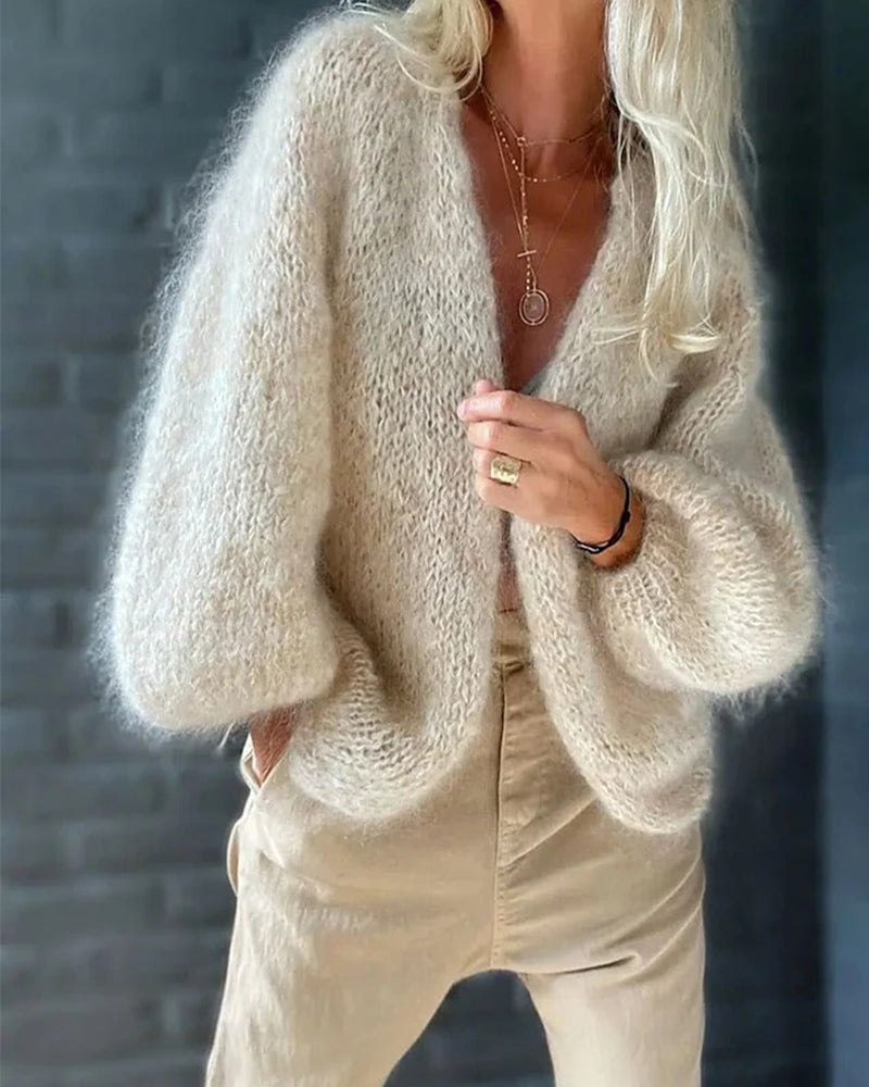 Flauschiger, warmer Cardigan für Damen | Kellina