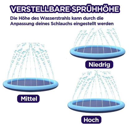 Sprinkler-Wasserspielmatte I Spritzspielmatte mit Anti-Rutsch-Streifen