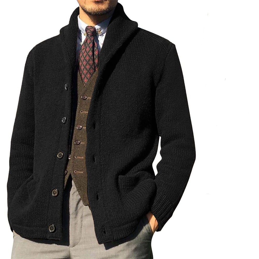 Gareth | Dick gestrickter Herren-Cardigan mit Fleece