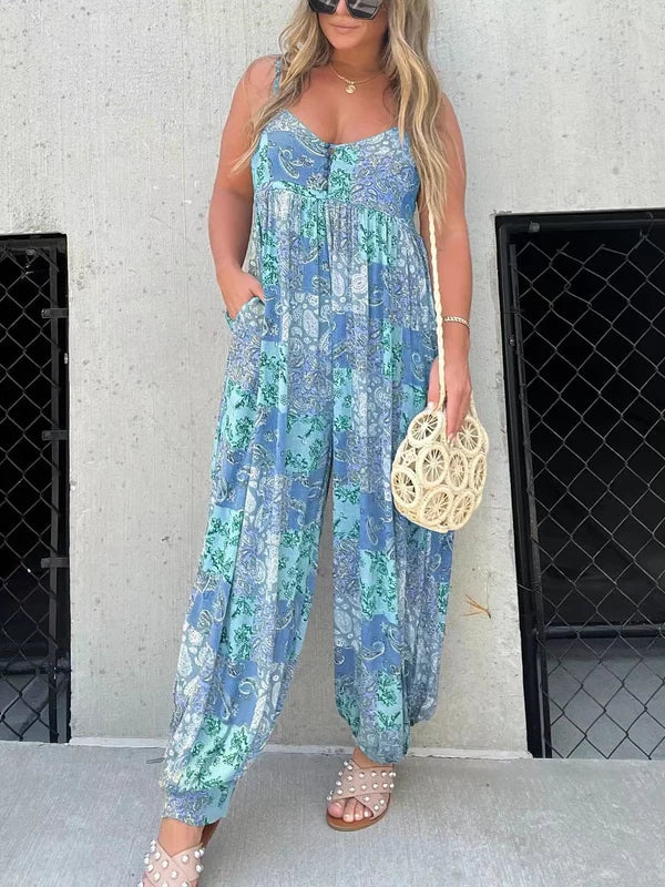 Anneta | Stilvoller Sommer-Print-Jumpsuit für Damen