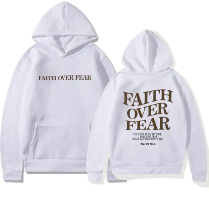 Faith Over Fear Unisex Kapuzenpullover in Übergröße | Faith