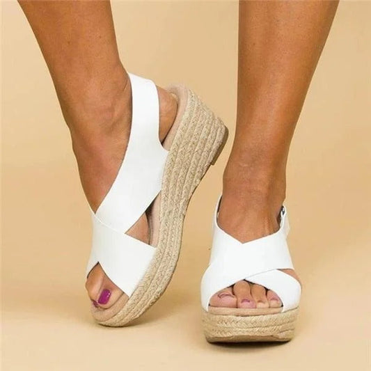 Elegante Espadrille-Sandalen mit Keilabsatz | Jainey