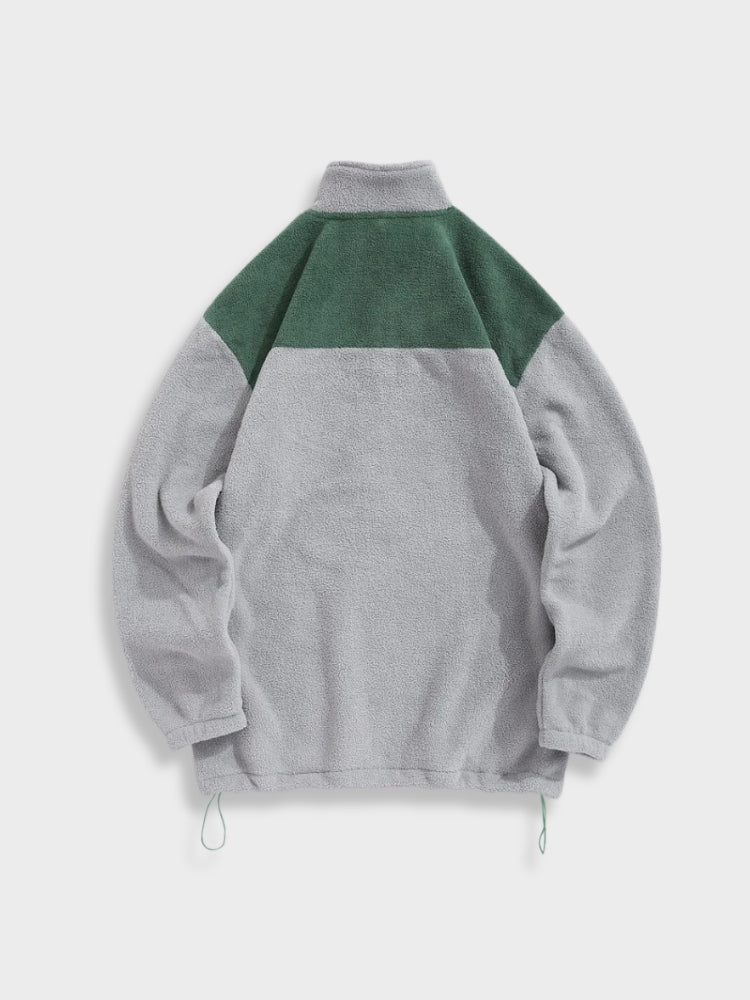 Larsen | New York Colorblock-Pullover mit halbem Reißverschluss