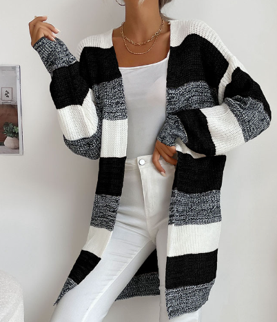 Cairie | Gestreifter Cardigan-Pullover