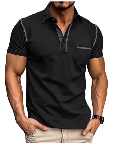 Salvatore | Poloshirt mit Kontrastsaum für Herren