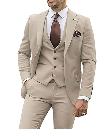 3-Teiliges set fur herren bestehend aus schlichtem business-blazer, weste und hose | Dangelo