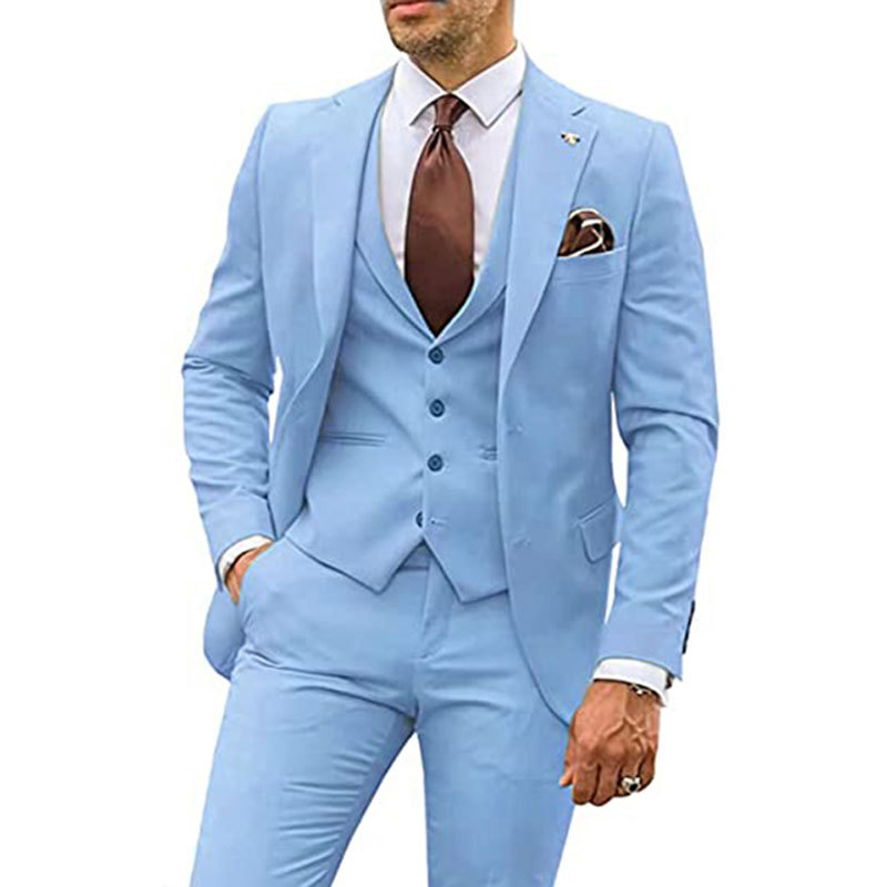 3-Teiliges set fur herren bestehend aus schlichtem business-blazer, weste und hose | Dangelo