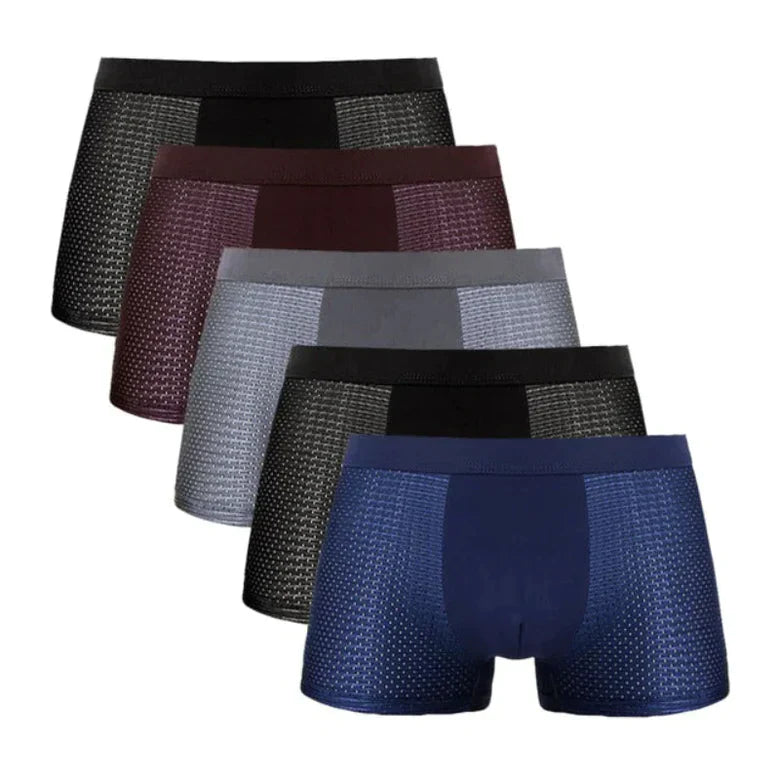 Atmungsaktive Mesh-Boxershorts mit elastischem Bund [4er-Pack] | Dion