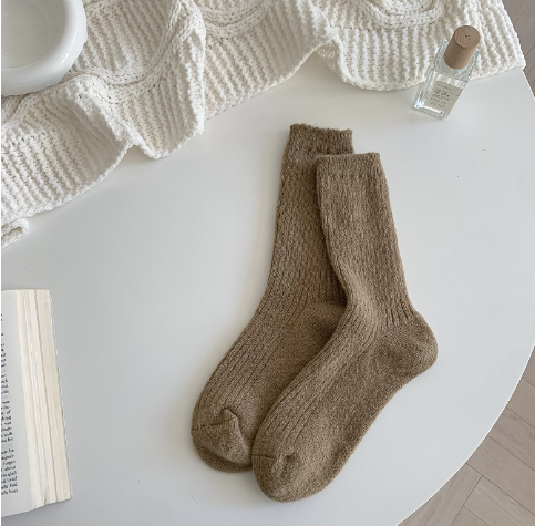 Warme Herbstsocken aus dicker Kaschmirwolle für Damen - Subnie