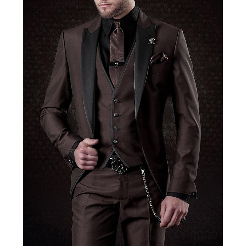 3 teiliges Leinen Set für Herren, Geschäft-Blazer, Weste und Hose | Limmuel