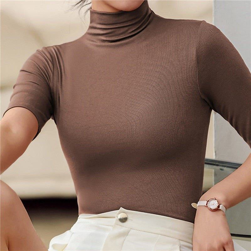 Ultradünner, nahtloser Rollkragenpullover für Damen | Wenora