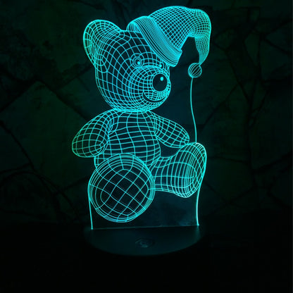 BearLight | Teddybär mit Herz 3D-LED-Lampe