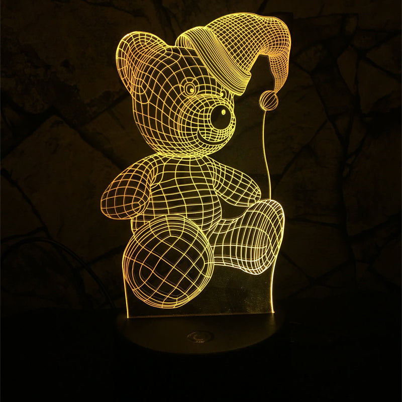 BearLight | Teddybär mit Herz 3D-LED-Lampe