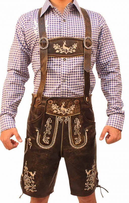 Deutsch Männer Oktoberfest Lederhosen | Vector