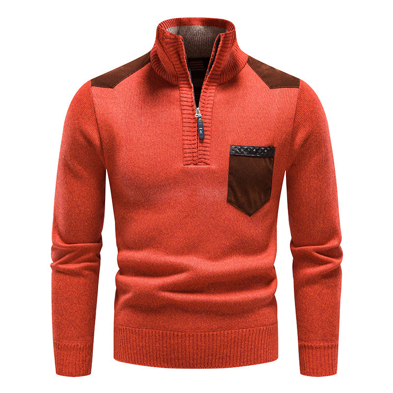 Zachary | Gestrickter Herren-Fleecepullover mit Kapuze