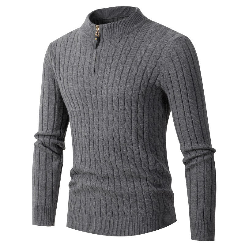 Larry | Strukturierter, halbhoher Pullover