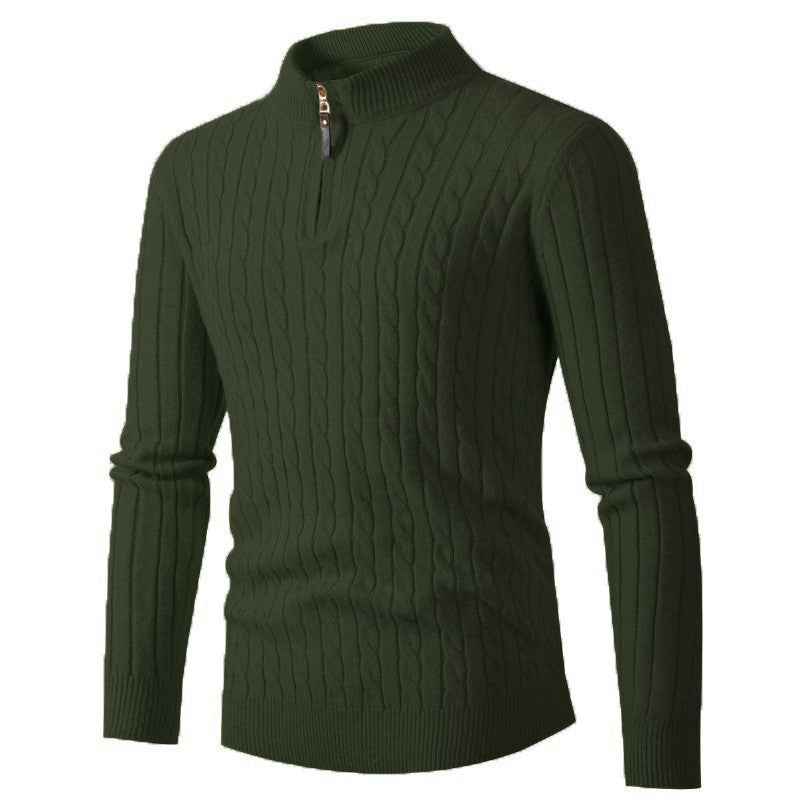 Larry | Strukturierter, halbhoher Pullover