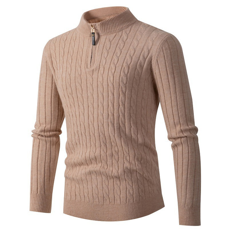 Larry | Strukturierter, halbhoher Pullover