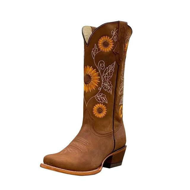 Sunflower | Braune Lederstiefel für Frauen