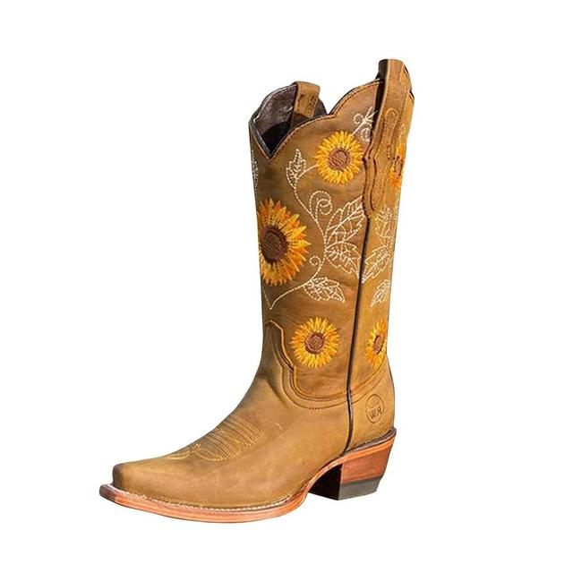 Sunflower | Braune Lederstiefel für Frauen