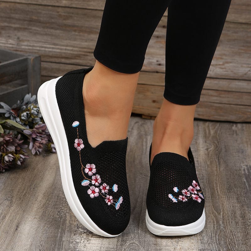 Lilian | Slip-on-Schuhe mit bestickten Blumen