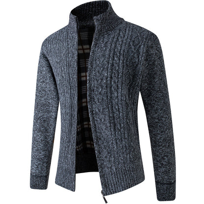 Kayden | Herren-Cardigan mit Stehkragen im Twist-Stil