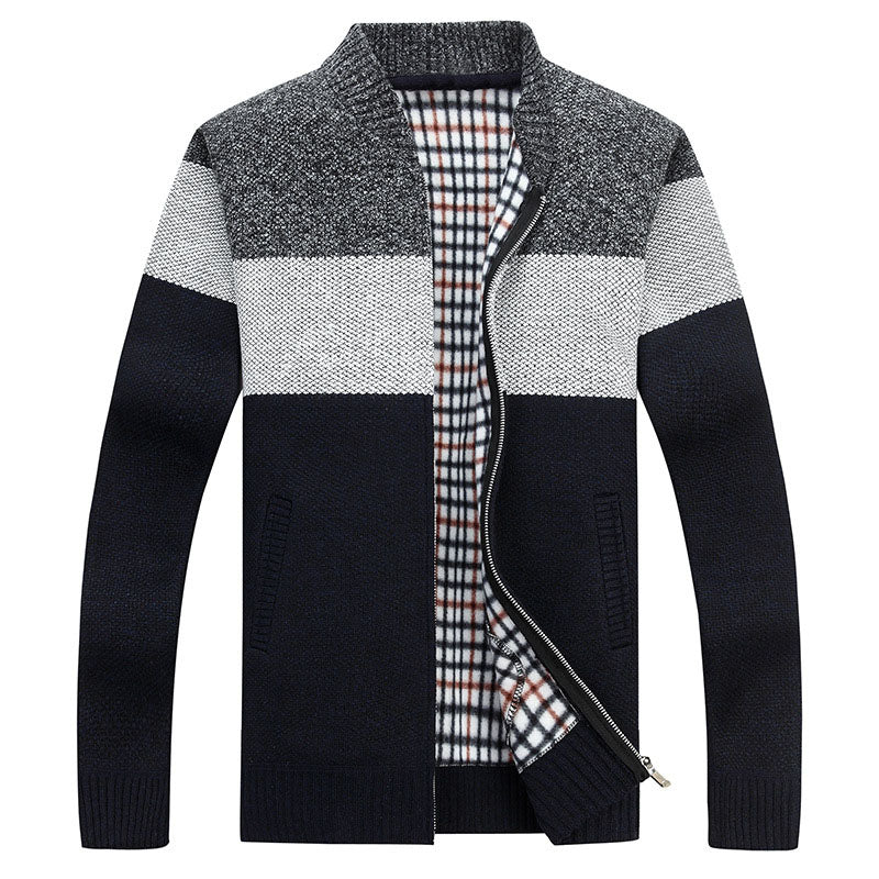 Kayden | Herren-Cardigan mit Stehkragen im Twist-Stil