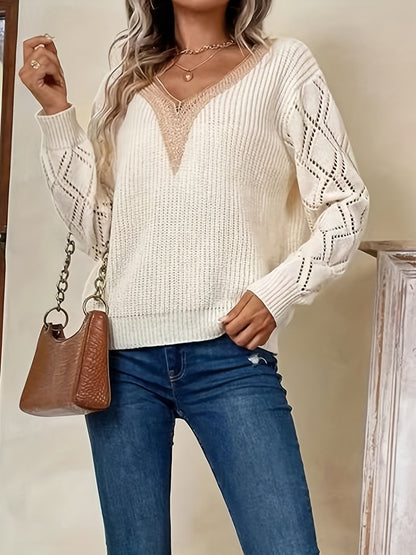 Claudia | Pullover mit tiefem Ausschnitt