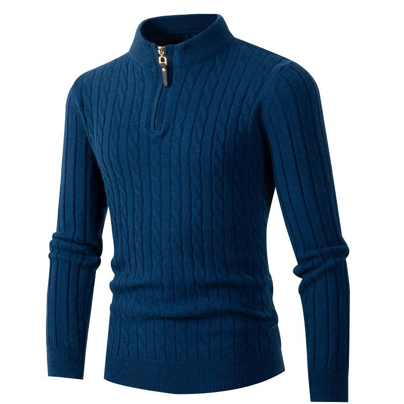 Larry | Strukturierter, halbhoher Pullover